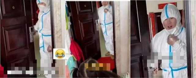 Lực lượng chống dịch đến nhà hỗ trợ thực phẩm, màn đối thoại của bé gái và danh tính thật sự của tình nguyện viên gây bão MXH - Ảnh 1.