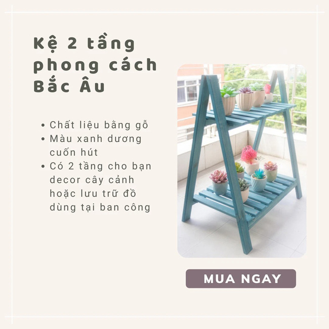 5 món decor cho ban công 6m² theo phong cách Bắc Âu giá chưa tới 2,5 triệu - Ảnh 7.