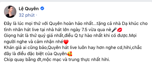 Bị nghi ngờ giọng hát, Lệ Quyên tung clip hát live còn khẳng định một câu chắc nịch - Ảnh 2.