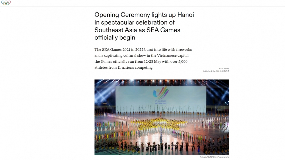 Truyền thông quốc tế ấn tượng với Lễ khai mạc SEA Games 31 - Ảnh 1.