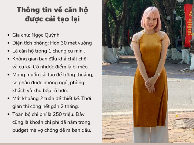 D&ugrave;ng đ&uacute;ng khoản ng&acirc;n s&aacute;ch dự tr&ugrave; 250 triệu đồng, cặp vợ chồng trẻ ở H&agrave; Nội cải tạo xong căn hộ mini trong 2 th&aacute;ng - Ảnh 1.