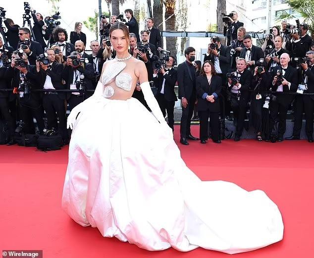 Alessandra Ambrosio thả rông táo bạo trên thảm đỏ LHP Cannes - Ảnh 3.