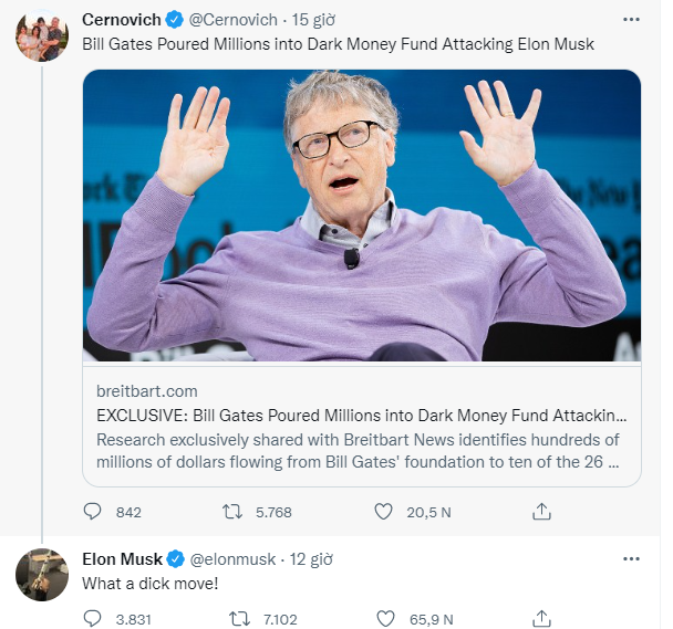 When billionaires also love drama: Elon Musk accuses Bill Gates of spending millions of dollars running a campaign to bring him down!  - Photo 1.