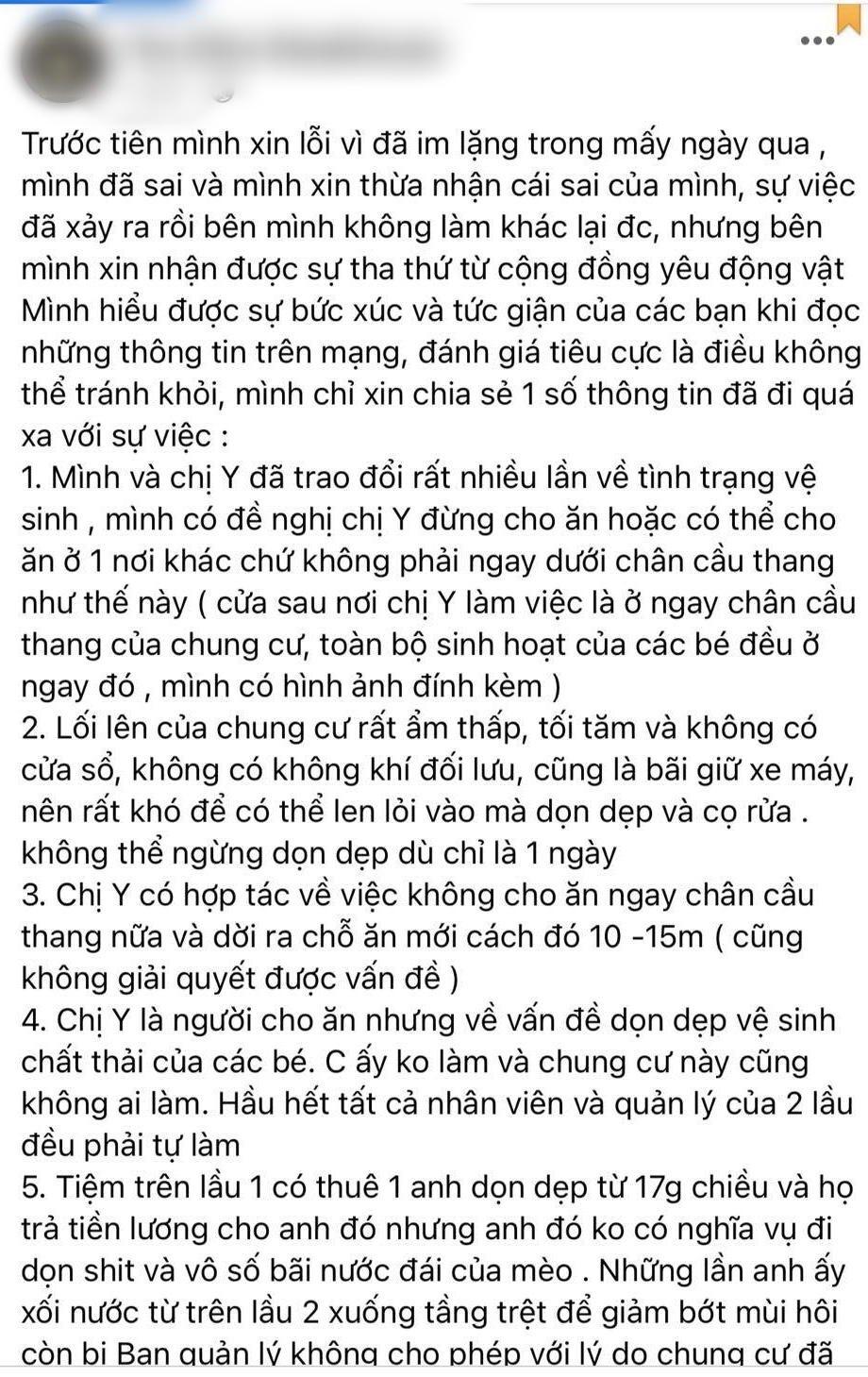 Bị tố đ&aacute;nh bả 20 con m&egrave;o hoang, nh&agrave; h&agrave;ng steak ở TP.HCM thừa nhận: Kh&ocirc;ng từ ngữ n&agrave;o c&oacute; thể b&agrave;o chữa cho h&agrave;nh động n&agrave;y của m&igrave;nh - Ảnh 1.