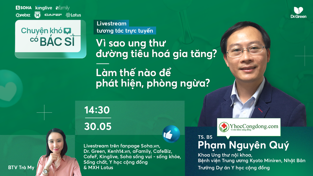 Ung thư đường tiêu hóa đang gia tăng, trẻ hóa: Bác sĩ người Việt tại Nhật phân tích lý do - Ảnh 1.