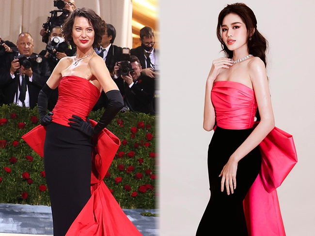 Đầm Đỗ Thị Hà xuất hiện hoành tráng trên thảm đỏ Met Gala, còn được mặc bởi siêu mẫu lừng danh - Ảnh 9.