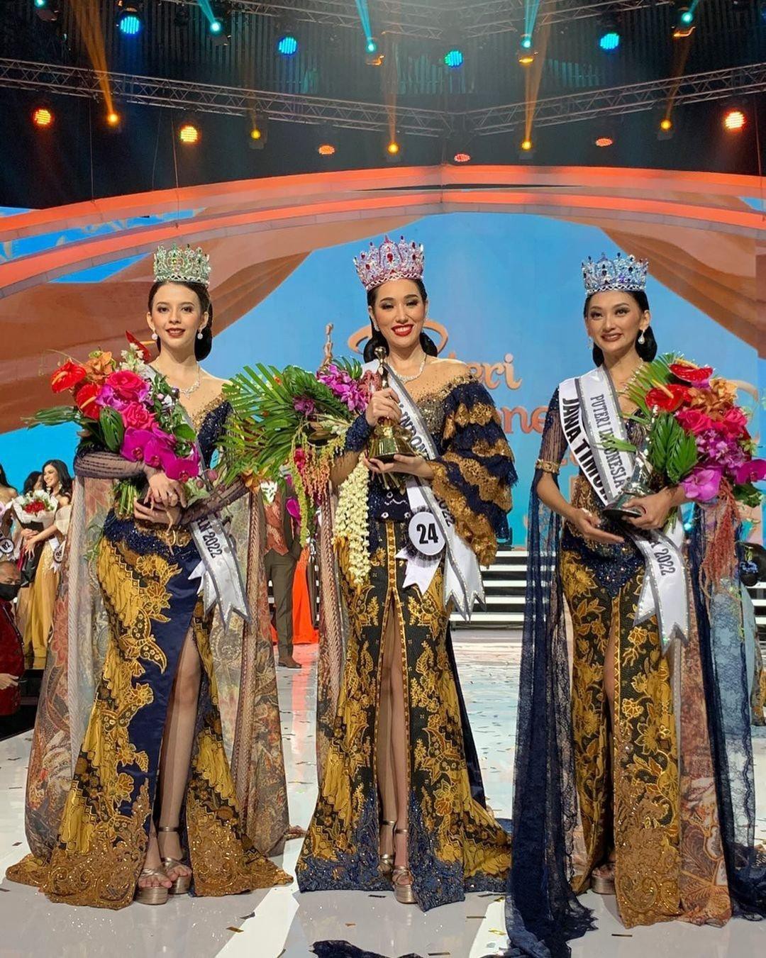 Tân Hoa hậu Hoàn vũ Indonesia có chiều cao khủng nhưng lỗi trang điểm khi đăng quang gây tranh cãi - Ảnh 1.