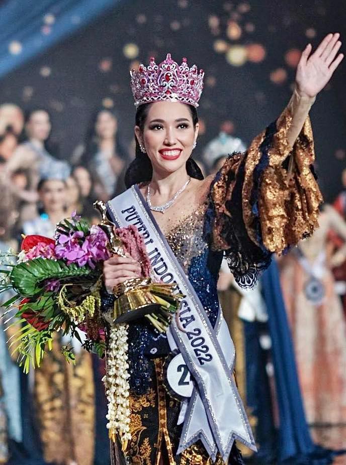 Tân Hoa hậu Hoàn vũ Indonesia có chiều cao khủng nhưng lỗi trang điểm khi đăng quang gây tranh cãi - Ảnh 2.