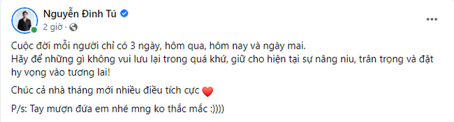 Đình Tú Thương ngày nắng về đính chính khi đăng ảnh nắm tay ai đó hậu chia tay bạn gái - Ảnh 2.