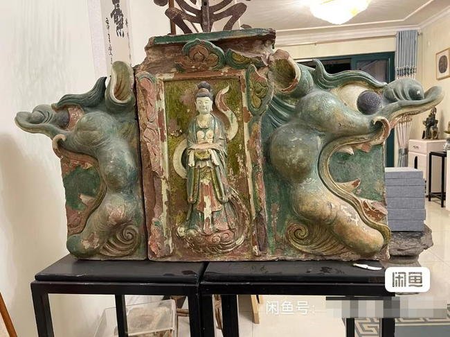 The 700-year-old dragon head tile statue suddenly disappeared, the blogger posted a criminal complaint because he discovered a treasure for sale online - Photo 2.