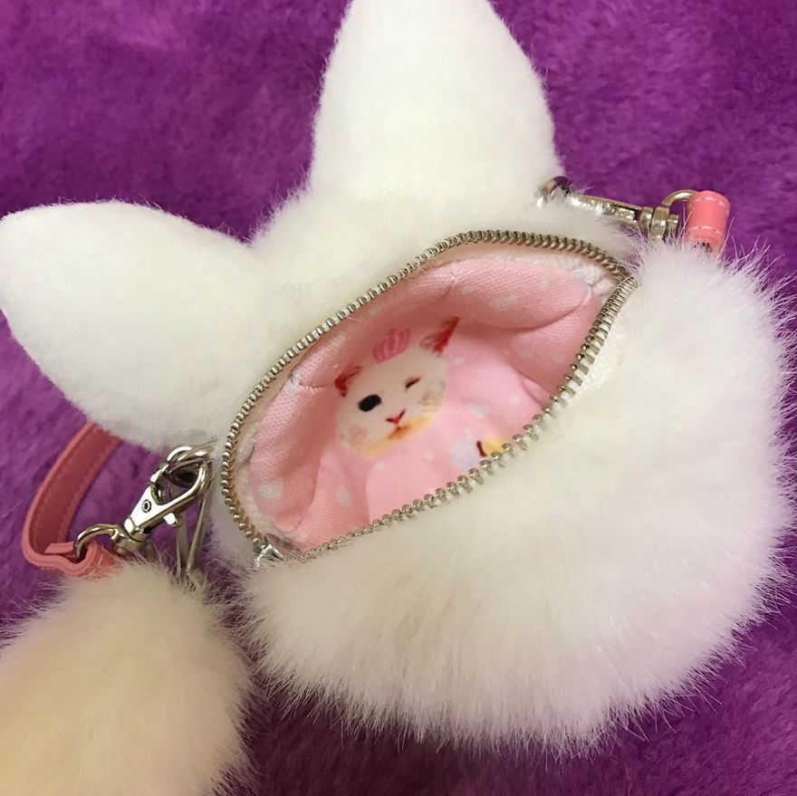 fluffy cat bag