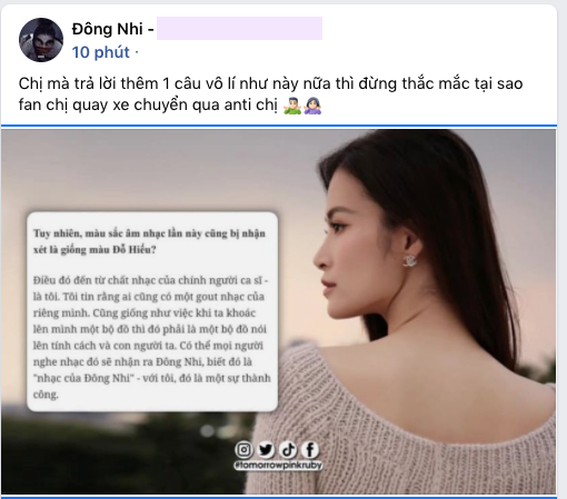 Dong Nhi replied when the new song was said to be similar to Do Hieu's color: Fan asserted nonsense, will turn the car to be an anti if it happens again?  - Photo 3.