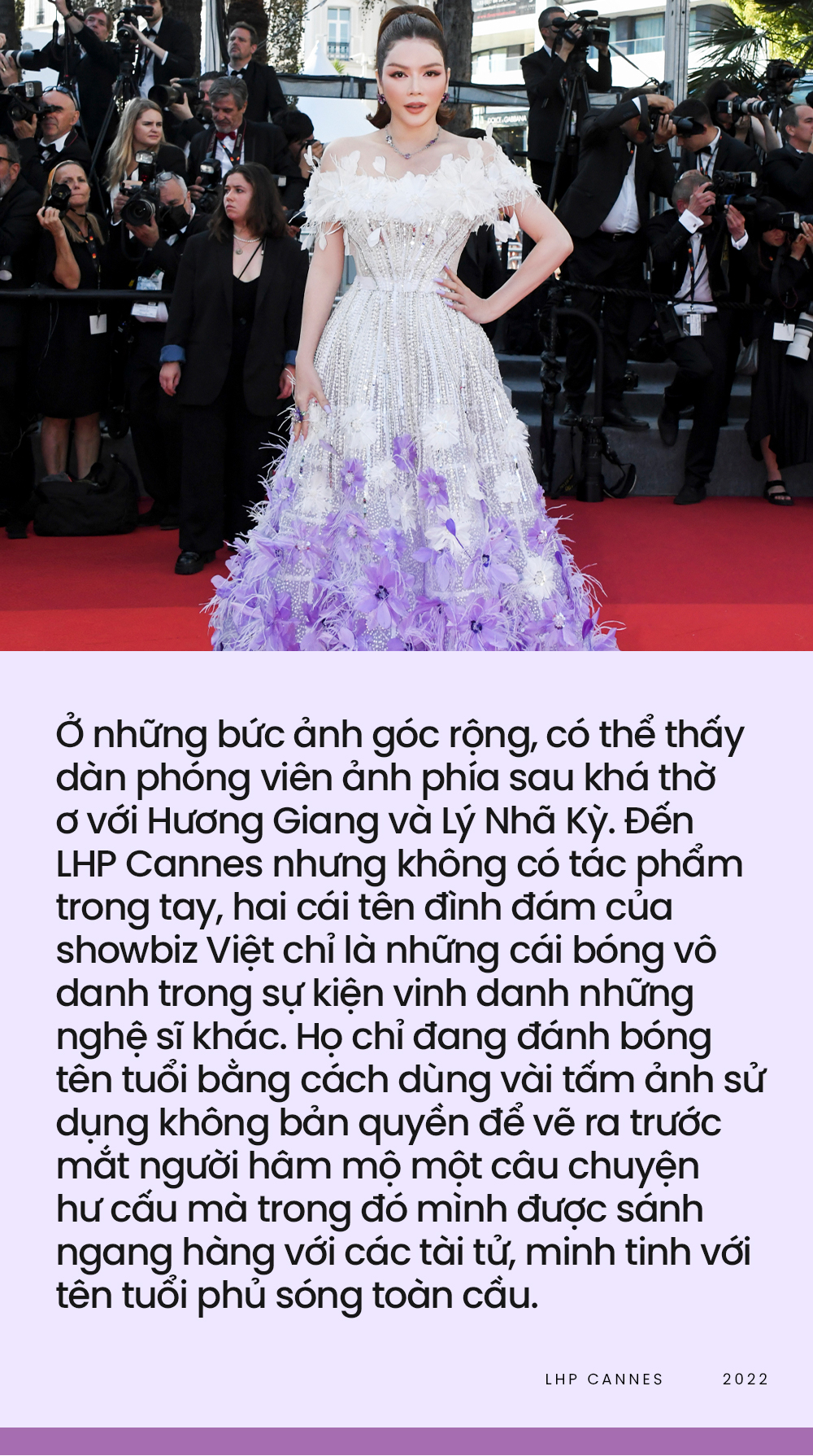 A few seconds of Ly Nha Ky, Huong Giang on the red carpet and the story of Cannes only needing money - Photo 4. A few seconds of Ly Nha Ky, Huong Giang on the red carpet and the story of Cannes only needing money - Photo 4.