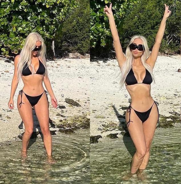 Kim Kardashian khoe ảnh mặc bikini h&ocirc;n t&igrave;nh trẻ giữa l&uacute;c bị tố l&agrave;m hỏng v&aacute;y Marilyn Monroe - Ảnh 3.