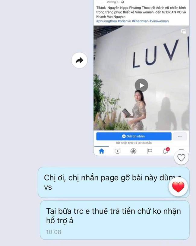 TikToker Nữ chủ tịch đ&ocirc;i co với NTK của HH Kh&aacute;nh V&acirc;n v&igrave; bị mang h&igrave;nh ảnh đi PR ch&ugrave;a - Ảnh 2.
