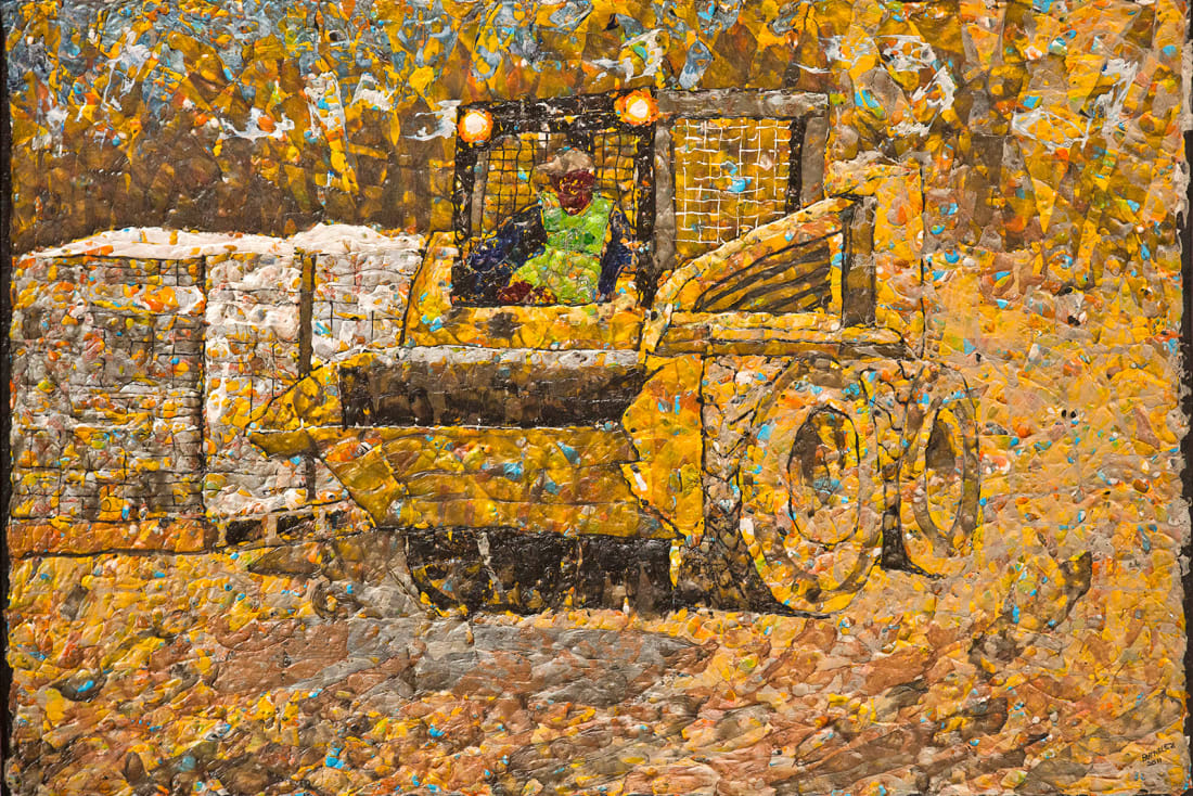 Họa sĩ Nam Phi vẽ tranh từ r&aacute;c thải nhựa, kết quả l&agrave; những t&aacute;c phẩm kinh ngạc đến mức kh&oacute; tin - Ảnh 7.