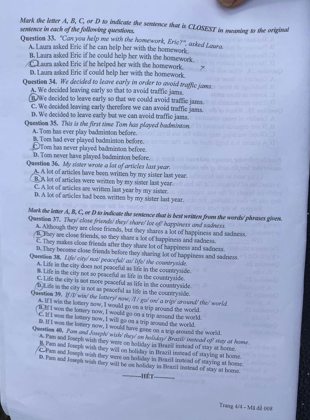 Đề tiếng Anh thi v&agrave;o lớp 10 tại H&agrave; Nội ra sao m&agrave; nhiều th&iacute; sinh tự tin kh&ocirc;ng được điểm 10 hơi ph&iacute;? - Ảnh 5.