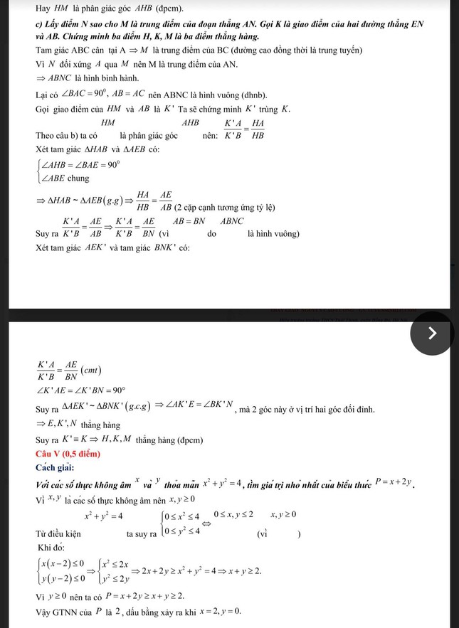 Gợi ý giải đề thi môn Toán lớp 10 Hà Nội - Ảnh 6.