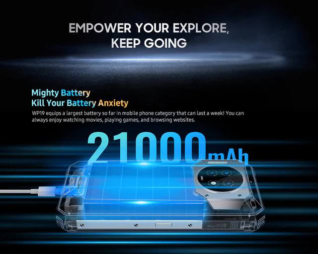A smartphone with a 21,000mAh battery appeared, priced at nearly 20 million - Photo 1.
