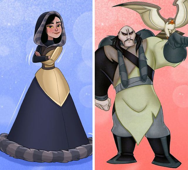 16 nhân vật phản diện nam trong hoạt hình Disney hóa thiếu nữ mong manh khi chuyển đổi giới tính - Ảnh 8.