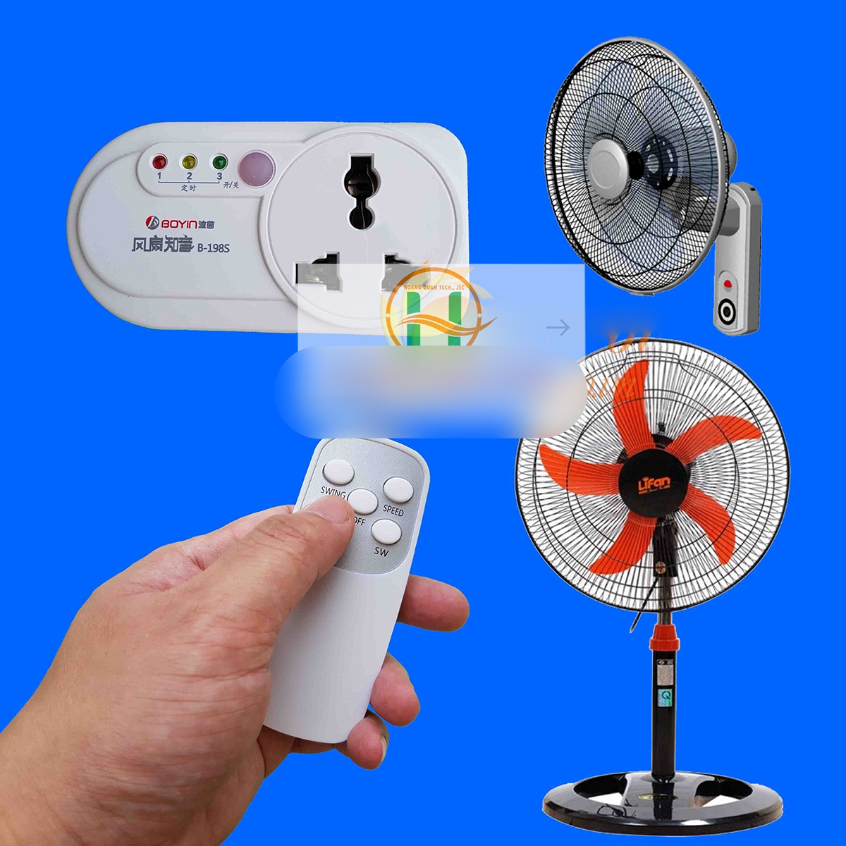 The device turns a regular fan into a remote-controlled smart fan, priced at less than 100K - Photo 2.