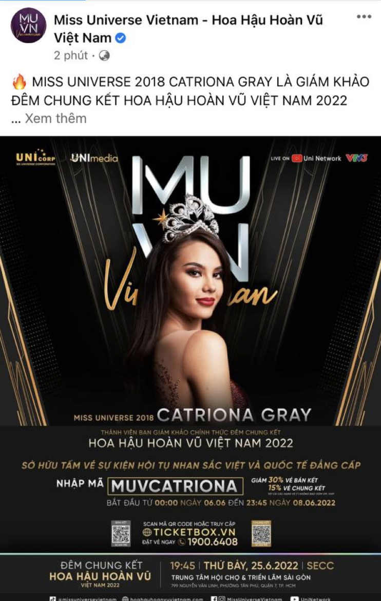 Catriona Gray - Miss Universe 2018 is officially the judge of the final night of Miss Universe Vietnam 2022 - Photo 2.