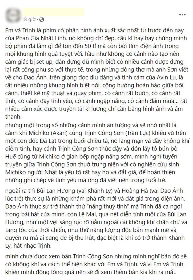 Khán giả đầu tiên review Em Và Trịnh: Khen hết lời bản phim ngắn, mê nhất là Bùi Lan Hương - Hoàng Hà  - Ảnh 3.