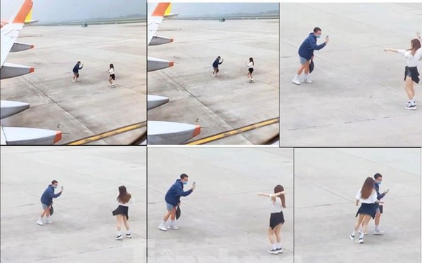 Cục Hàng không vào cuộc xác minh clip 2 bạn trẻ đứng nhảy múa giữa sân bay - Ảnh 1.
