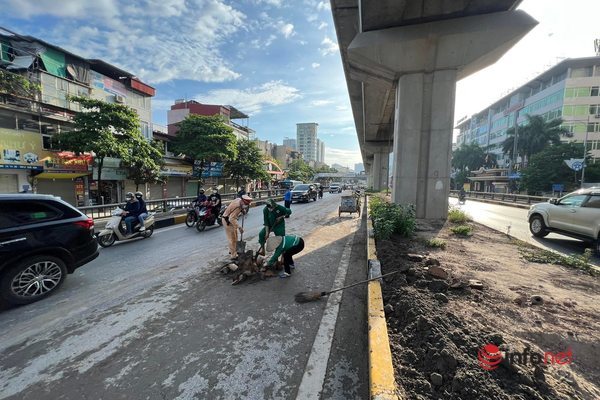 CSGT Hà Nội truy tìm lái xe chở đất làm rơi vãi nhiều km trên đường Nguyễn Trãi - Ảnh 5.