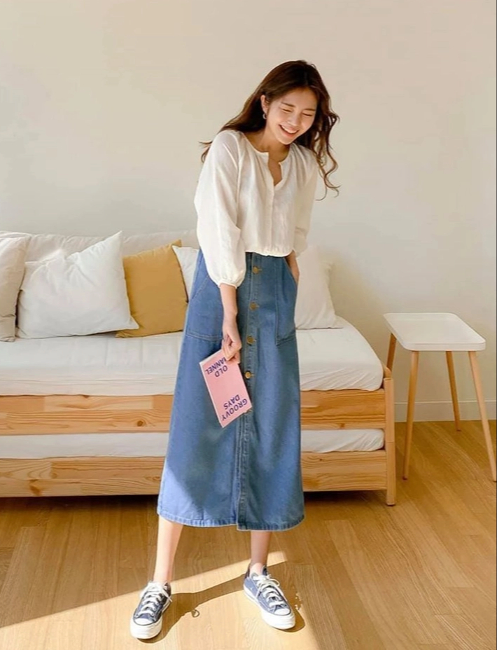 Chân Váy Jean Mặc Với Áo Gì? 55+ Cách Mix đồ Thời Trang Và Cá Tính