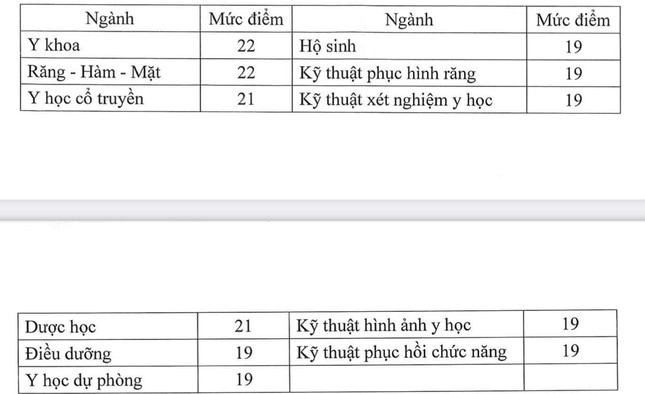 Bộ GD&ĐT công bố điểm sàn nhóm ngành sức khỏe, sư phạm - Ảnh 2.