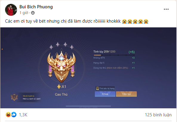 Ca sỹ Bích Phương khoe thành tích leo rank Liên Quân Mobile ấn tượng đến khó tin  - Ảnh 2.