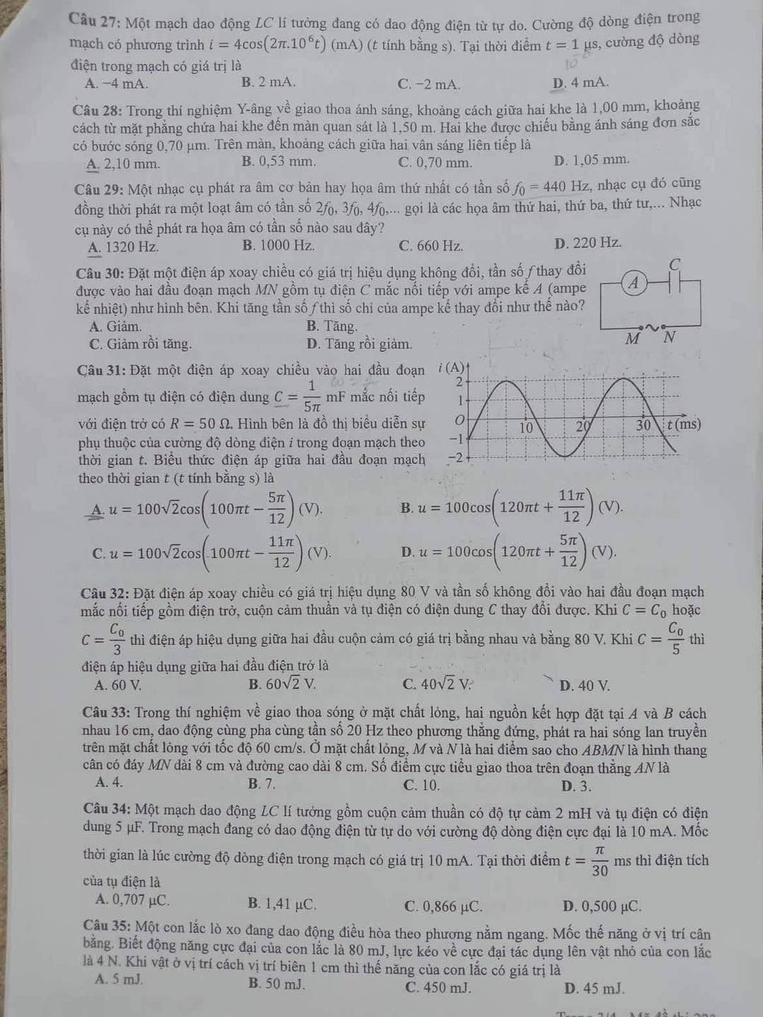 Đề thi tốt nghiệp THPT 2022 c&aacute;c m&ocirc;n tổ hợp Khoa học tự nhi&ecirc;n  - Ảnh 3.