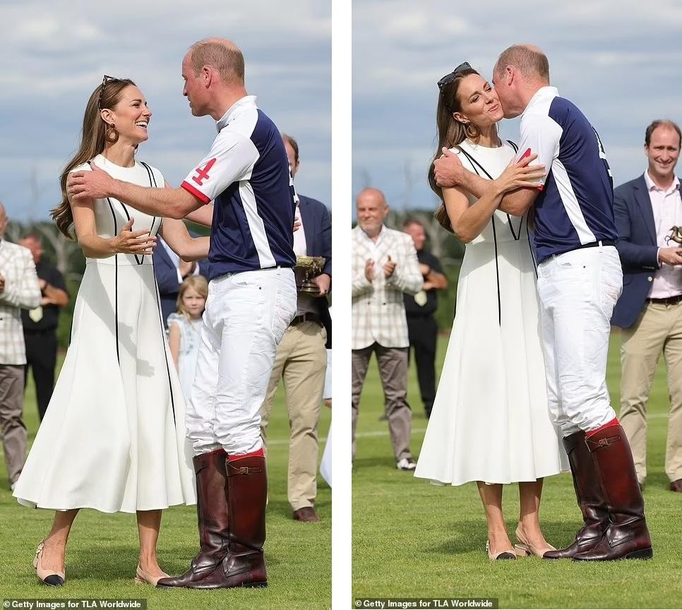 Công nương Kate rạng ngời trên sân đấu polo, được chồng hôn mừng chiến thắng - Ảnh 9.
