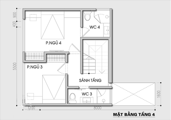 KTS tư vấn xây nhà tầng trên mảnh đất méo và đuôi chuột - Ảnh 5.