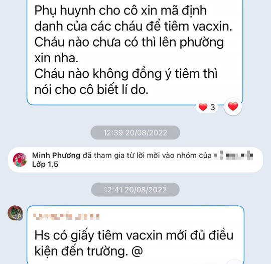 Diễn biến mới vụ học sinh không tiêm vắc-xin phải học online - Ảnh 3.