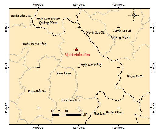 Kon Tum ghi nhận th&ecirc;m 3 trận động đất trong h&ocirc;m nay - Ảnh 1.