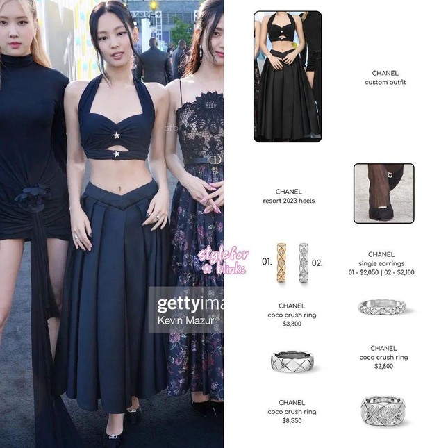 Bóc giá trang phục VMAs 2022 của BLACKPINK: Váy được thiết kế riêng, trang sức bạc tỷ - Ảnh 2.