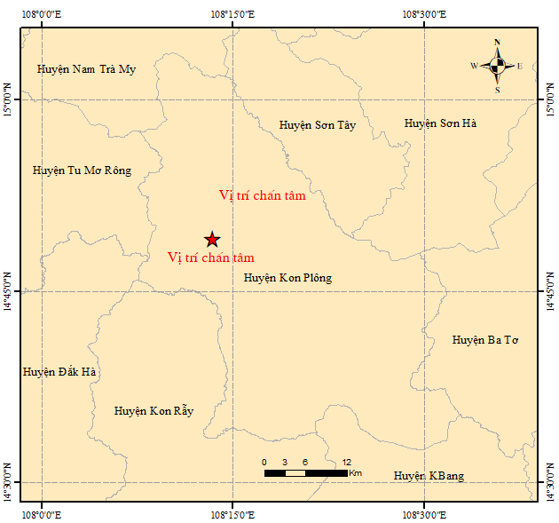 Sáng sớm nay, động đất lại rung chuyển Kon Tum - Ảnh 1.