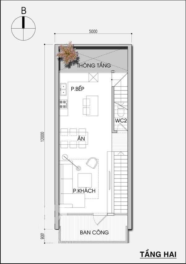 Thiết kế nh&agrave; ống một mặt tiền hiện đại v&agrave; đủ s&aacute;ng - Ảnh 2.