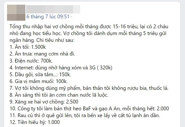 Gia đình 2 con nhỏ ở Hà Nội: Thu nhập 16 triệu vẫn dành dụm được để gửi ngân hàng - Ảnh 1.