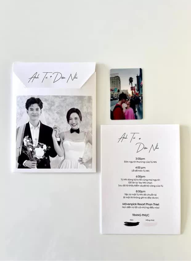 Thiệp cưới của Diệu Nhi - Anh Tú khiến sao Việt 