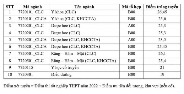 Điểm chuẩn khối ngành Y - Dược giảm bất ngờ, có ngành chỉ cần 19 điểm là đã trúng tuyển - Ảnh 9.