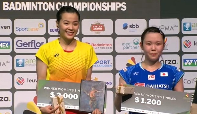 Nguyễn Thùy Linh vô địch giải cầu lông quốc tế Bỉ với thành tích hoàn hảo - Ảnh 2.
