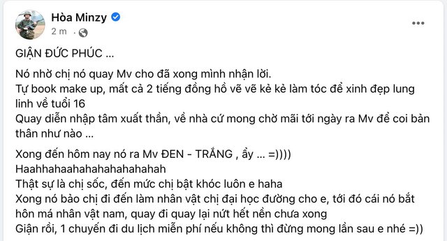 Hòa Minzy giận Đức Phúc vì trang điểm xinh đẹp nhưng lại phải quay MV… trắng đen - Ảnh 8.