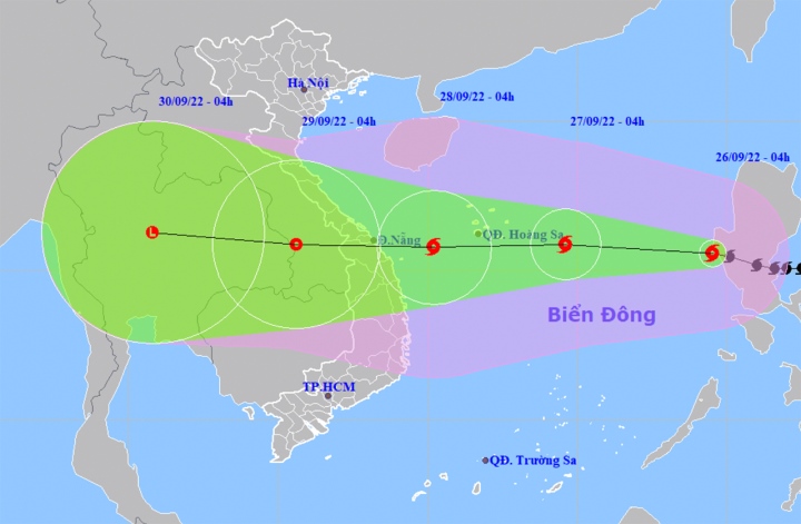 Bão Noru giật cấp 14 khi vào Biển Đông, trở thành cơn bão số 4 - Ảnh 1.