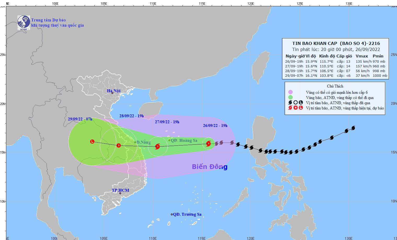 Bão số 4 giật cấp 15, cách quần đảo Hoàng Sa khoảng 440km - Ảnh 1.