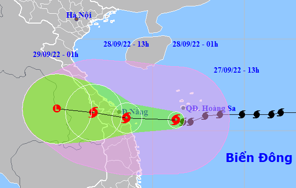 Bão số 4 giật cấp 17 còn cách đất liền Đà Nẵng - Quảng Ngãi khoảng 210 km - Ảnh 1.