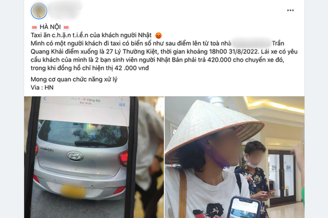 Vụ du kh&aacute;ch Nhật Bản bị chặt ch&eacute;m gấp 10 lần: L&aacute;i xe taxi đến xin lỗi, trả lại tiền - Ảnh 1.