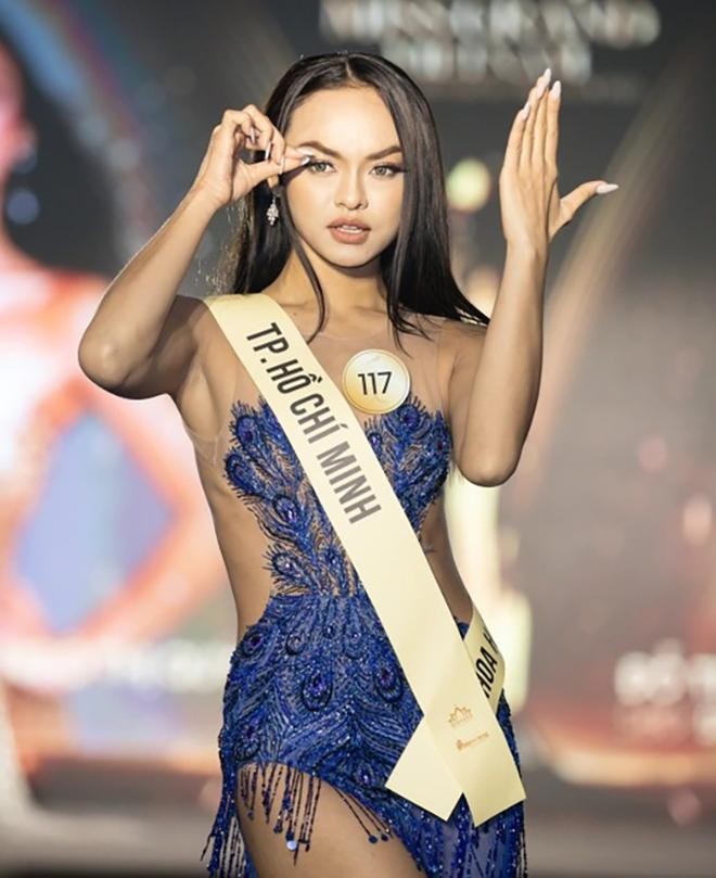 Mai Ngô, Quỳnh Châu tung chiêu catwalk độc đáo tại lễ nhận sash của Miss Grand Vietnam 2022 - Ảnh 3.